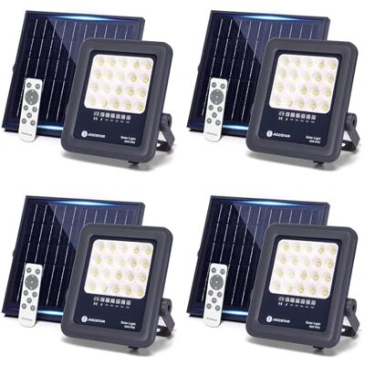 Aigostar Foco proyector LED solar con control remoto,focos solare de 50W, 500LM,luz blanca fría de 6500K,IP65 impermeable Luz solar exterior,para jardín,terrazas,caminos,garajes,cable de 2M Aigostar Foco proyector LED solar con control remoto,focos solare de 50W, 500LM,luz blanca fría de 6500K,IP65 impermeable Luz solar exterior,para jardín,terrazas,caminos,garajes,cable de 2M