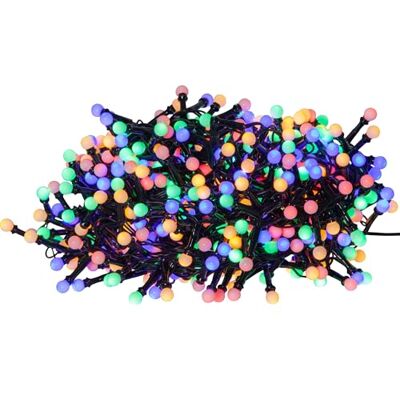 Eglo Cadena de luces exterior Berry Mini, iluminación navideña para jardín, cadena LED, plástico negro y blanco, IP44, multicolor, 1400 cm Eglo Cadena de luces exterior Berry Mini, iluminación navideña para jardín, cadena LED, plástico negro y blanco, IP44, multicolor, 1400 cm