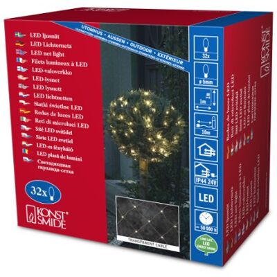 Konstsmide Guirnalda de micro LED (32 diodos de luz blanca cálida, varias funciones, transformador exterior 24 V, 0,96 W, cable transparente) Konstsmide Guirnalda de micro LED (32 diodos de luz blanca cálida, varias funciones, transformador exterior 24 V, 0,96 W, cable transparente)