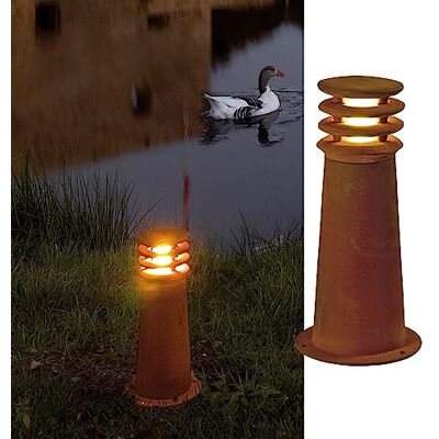 SLV luminaria de pie Rusty 40 / iluminación Caminos, Paredes, entradas, lámpara led de jardín de Exterior / E27 IP55 11 W óxido, Herrumbre SLV luminaria de pie Rusty 40 / iluminación Caminos, Paredes, entradas, lámpara led de jardín de Exterior / E27 IP55 11 W óxido, Herrumbre