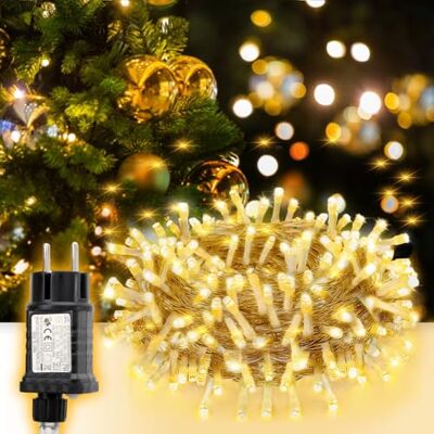 SALCAR Guirnalda de Luces, 5m 50 LEDs Guirnalda luminosa para Navidad, Impermeable Luces de Exterior con 8 Modos y Temporizador, para Decoración Navidad Fiesta Boda, Cable Transparente, Blanco Cálido SALCAR Guirnalda de Luces, 5m 50 LEDs Guirnalda luminosa para Navidad, Impermeable Luces de Exterior con 8 Modos y Temporizador, para Decoración Navidad Fiesta Boda, Cable Transparente, Blanco Cálido
