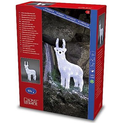 Konstsmide Figura de oso polar sentado con 200 LEDs, reno, Small Standing II Konstsmide Figura de oso polar sentado con 200 LEDs, reno, Small Standing II