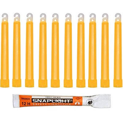 Cyalume Barras de luz naranja SnapLight 15cm, 6 inch super brillante con duración de 12 horas (cartón de 500) Cyalume Barras de luz naranja SnapLight 15cm, 6 inch super brillante con duración de 12 horas (cartón de 500)