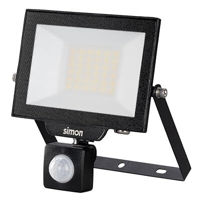 Simon PROYECTOR LED CON SENSOR DE MOVIMIENTO 30W 3000 LM 4000K IP44, FOCO EXTERIOR CON SENSOR PIR, 120° APERTURA, CRI 80, PARA ACCESOS, ENTRADAS Y ZONAS DE PASO, COLOR NEGRO Simon PROYECTOR LED CON SENSOR DE MOVIMIENTO 30W 3000 LM 4000K IP44, FOCO EXTERIOR CON SENSOR PIR, 120° APERTURA, CRI 80, PARA ACCESOS, ENTRADAS Y ZONAS DE PASO, COLOR NEGRO