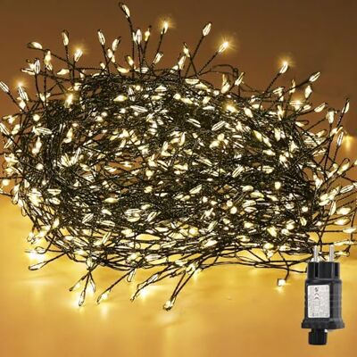 SALCAR Cadena de luces LED en racimo para árbol de Navidad, 20m con 800 LEDs, iluminación de árbol de Navidad con 8 modos, temporizador y memoria, resistente al agua, para exteriores e interiores SALCAR Cadena de luces LED en racimo para árbol de Navidad, 20m con 800 LEDs, iluminación de árbol de Navidad con 8 modos, temporizador y memoria, resistente al agua, para exteriores e interiores