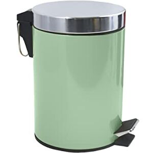 MSV Papelera de baño Acero inoxidable con cubo interior extraíble Elegante papelera con pedal Compacta y práctica Verde Albahaca 3L MSV Papelera de baño Acero inoxidable con cubo interior extraíble Elegante papelera con pedal Compacta y práctica Verde Albahaca 3L