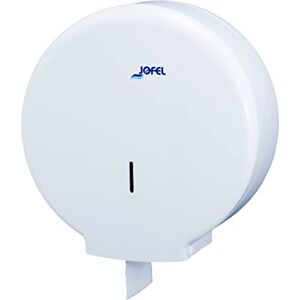 Jofel Portarrollos de Papel Higiénico Industrial Grande, Dispensador de Papel en Rollos de hasta 400m, max. 260mm de Diámetro, Mandril de 55mm, Ideal en Baños Públicos WC, Azur , ABS Blanco Jofel Portarrollos de Papel Higiénico Industrial Grande, Dispensador de Papel en Rollos de hasta 400m, max. 260mm de Diámetro, Mandril de 55mm, Ideal en Baños Públicos WC, Azur , ABS Blanco