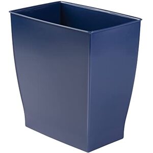 iDesign Cubo de basura rectangular azul marino - para baño, dormitorio, oficina iDesign Cubo de basura rectangular azul marino - para baño, dormitorio, oficina