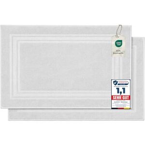 Komfortec Juego de 2 alfombrillas de baño - Suaves, Lavables, 600 G/m² Komfortec Juego de 2 alfombrillas de baño - Suaves, Lavables, 600 G/m²