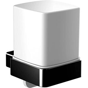 Emco Loft-Dispensador de jabón con una Sola Mano, Cristal Satinado, Bomba de plástico, Fundición de Zinc, Negro, Einhandseifenspender Emco Loft-Dispensador de jabón con una Sola Mano, Cristal Satinado, Bomba de plástico, Fundición de Zinc, Negro, Einhandseifenspender