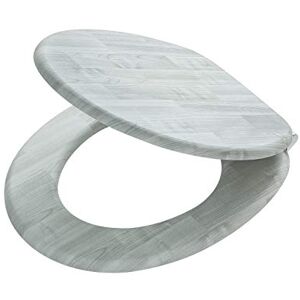 Tiger Titan Asiento de Inodoro, MDF, Gris, 37x44x4 cm Tiger Titan Asiento de Inodoro, MDF, Gris, 37x44x4 cm