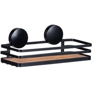 Wenko Estantería de ducha para colgar Alba Static-Loc de , jabonera de acero lacado y bambú sostenible, fijación sin taladro, sujeción por adherencia estática, 26,5 x 12,5 x 11 cm, negro/natural Wenko Estantería de ducha para colgar Alba Static-Loc de , jabonera de acero lacado y bambú sostenible, fijación sin taladro, sujeción por adherencia estática, 26,5 x 12,5 x 11 cm, negro/natural