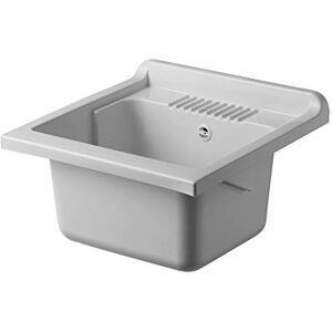 Negrari Bañera de apoyo de resina PP para lavabo, resistente a la humedad, resistente a los ácidos de uso común, kit de desagüe incluido, interior y exterior, 50 x 50 x 30 cm, blanco Negrari Bañera de apoyo de resina PP para lavabo, resistente a la humedad, resistente a los ácidos de uso común, kit de desagüe incluido, interior y exterior, 50 x 50 x 30 cm, blanco
