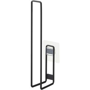 YAMAZAKI Tower Film Hook Toilet Paper Holder, Black, Steel/Silicone FILMHOOK : Polycarbonate/Pet/Polyurethane, 3.7 x 7.3 x 25 cm YAMAZAKI Tower Film Hook Toilet Paper Holder, Black, Steel/Silicone FILMHOOK : Polycarbonate/Pet/Polyurethane, 3.7 x 7.3 x 25 cm