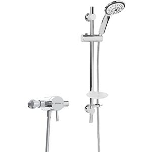 Bristan Prism-Válvula de Ducha secuencial expuesta Elevador Ajustable, Cromado, Adjustable Kit Bristan Prism-Válvula de Ducha secuencial expuesta Elevador Ajustable, Cromado, Adjustable Kit