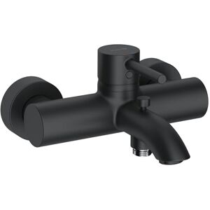 Kludi BOZZ Grifo monomando para bañera y ducha, montaje en pared, color negro mate, cambio automático bañera/ducha, 20 l/min Kludi BOZZ Grifo monomando para bañera y ducha, montaje en pared, color negro mate, cambio automático bañera/ducha, 20 l/min