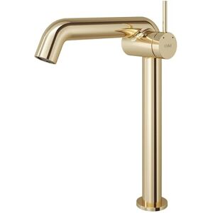 EMKE Grifo de baño de oro champán, mezclador monomando de latón, cartucho cerámico, 332 x 220 x 76 mm, fácil instalación, ahorro de agua, grifo de lavabo EMKE Grifo de baño de oro champán, mezclador monomando de latón, cartucho cerámico, 332 x 220 x 76 mm, fácil instalación, ahorro de agua, grifo de lavabo