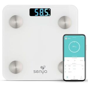 Senya Báscula de baño con Bluetooth para un seguimiento diario de tu salud, Blanco Senya Báscula de baño con Bluetooth para un seguimiento diario de tu salud, Blanco