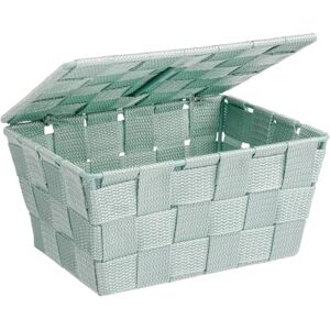Wenko Cesta para el baño Adria con Tapa Menta Cesta para el baño con Tapa, Polipropileno, 19 x 10 x 14 cm, Verde Menta Wenko Cesta para el baño Adria con Tapa Menta Cesta para el baño con Tapa, Polipropileno, 19 x 10 x 14 cm, Verde Menta