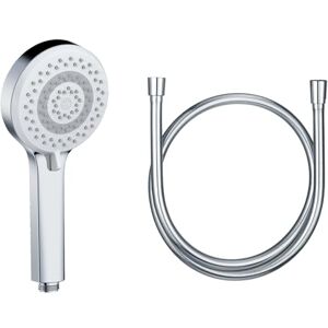 Kludi -X1 Alcachofa de ducha con manguera, alcachofa ducha de ahorro de agua opcional con 3 tipos de chorro (cuerpo, cabello, piel), ducha de mano fácil de limpiar, Ø 10,7 cm, manguera ducha de 1,60 m Kludi -X1 Alcachofa de ducha con manguera, alcachofa ducha de ahorro de agua opcional con 3 tipos de chorro (cuerpo, cabello, piel), ducha de mano fácil de limpiar, Ø 10,7 cm, manguera ducha de 1,60 m