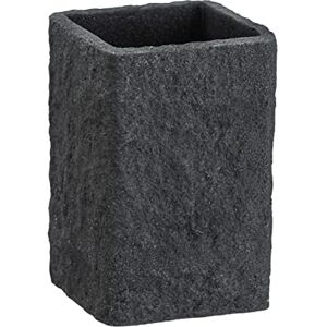 Wenko Vaso para cepillos de dientes «Villata», soporte para cepillos de dientes y pasta de dientes, en aspecto de piedra natural de poliresina de calidad, 7,5 x 11 x 7,5 cm en color gris Wenko Vaso para cepillos de dientes «Villata», soporte para cepillos de dientes y pasta de dientes, en aspecto de piedra natural de poliresina de calidad, 7,5 x 11 x 7,5 cm en color gris