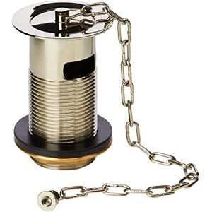 Bristan WBASIN01C Desagüe tradicional para lavabo con tapón de porcelana para lavabos con desagüe, cromado, Plug and Chain Bristan WBASIN01C Desagüe tradicional para lavabo con tapón de porcelana para lavabos con desagüe, cromado, Plug and Chain