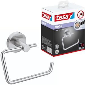 tesa Moon Portarrollos para papel higiénico, aspecto de acero inoxidable, autoadhesivo, tecnología de montaje adhesiva, 105 x 138 x 50 mm tesa Moon Portarrollos para papel higiénico, aspecto de acero inoxidable, autoadhesivo, tecnología de montaje adhesiva, 105 x 138 x 50 mm