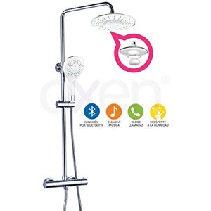 Kibath Columna de ducha monomando modelo PIN cuadrada tubo extensible regulable en altura de 80 a 120 cm. Incluye ducha de mano y rociador con diseño cuadrado Kibath Columna de ducha monomando modelo PIN cuadrada tubo extensible regulable en altura de 80 a 120 cm. Incluye ducha de mano y rociador con diseño cuadrado