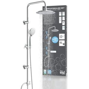 EISL Juego de ducha con lluvia, sistema sin grifo, grifo y chorro ajustable de 3 tipos, cromado EISL Juego de ducha con lluvia, sistema sin grifo, grifo y chorro ajustable de 3 tipos, cromado