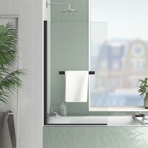MARWELL Black Touch Mampara plegable para bañera, 120 x 70 cm, color dorado MARWELL Black Touch Mampara plegable para bañera, 120 x 70 cm, color dorado