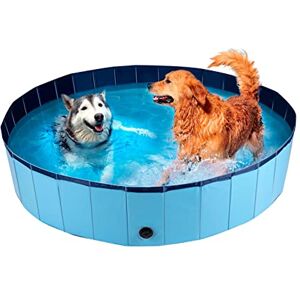 maxxpro Piscina para Perros, 160 x 30 cm, Razas de Perros Grandes, Plegable, Base Antideslizante, con válvula de Drenaje, Color Azul maxxpro Piscina para Perros, 160 x 30 cm, Razas de Perros Grandes, Plegable, Base Antideslizante, con válvula de Drenaje, Color Azul