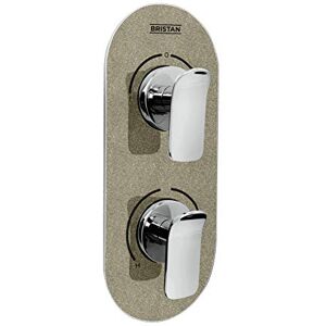 Bristan Metallix Alp Válvula de control doble oculta y desviador de champán, cromo/champán Bristan Metallix Alp Válvula de control doble oculta y desviador de champán, cromo/champán