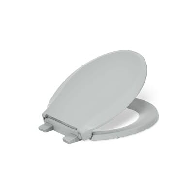 Kohler Cachet READYLATCH Asiento de inodoro redondo de cierre silencioso, gris, gris hielo Kohler Cachet READYLATCH Asiento de inodoro redondo de cierre silencioso, gris, gris hielo