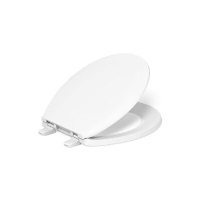 Kohler 4662-0 Lustra Asiento para inodoro con bisagras de liberación rápida, color blanco Kohler 4662-0 Lustra Asiento para inodoro con bisagras de liberación rápida, color blanco