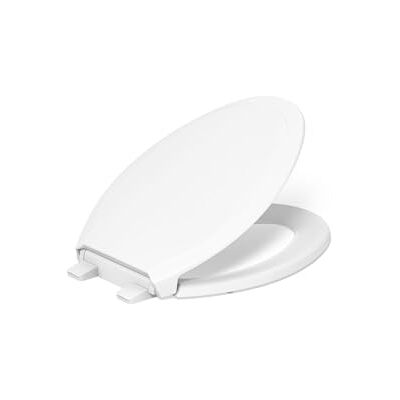 Kohler Rutledge ReadyLatch Asiento de inodoro alargado de cierre silencioso, color blanco Kohler Rutledge ReadyLatch Asiento de inodoro alargado de cierre silencioso, color blanco