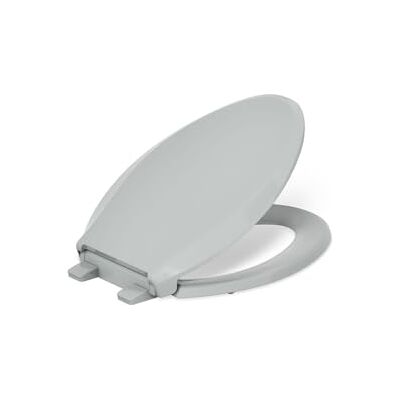Kohler Asiento de inodoro alargado contorneado Cachet ReadyLatch de cierre lento, tapa silenciosa, parachoques Grip-Tight, accesorios de instalación, para apartamentos, gris claro Kohler Asiento de inodoro alargado contorneado Cachet ReadyLatch de cierre lento, tapa silenciosa, parachoques Grip-Tight, accesorios de instalación, para apartamentos, gris claro