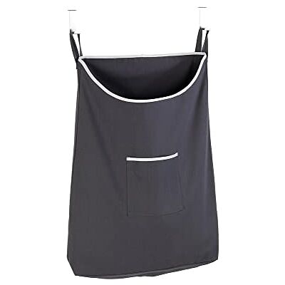 Wenko Contenedor de ropa sucia para la puerta Canguro gris Capacidad: 65 l, Algodón, 52 x 81 x 10 cm, Gris Wenko Contenedor de ropa sucia para la puerta Canguro gris Capacidad: 65 l, Algodón, 52 x 81 x 10 cm, Gris