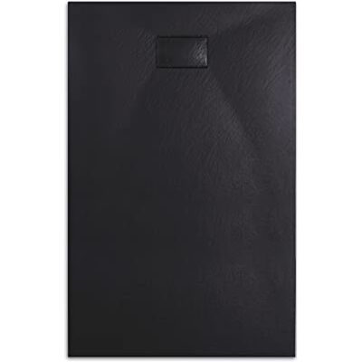 EMKE Plato de ducha de 140 x 90 cm, plato de ducha antideslizante SMC, bandeja de ducha de 90 mm, desagüe recortable, platos de ducha rectangulares, color negro EMKE Plato de ducha de 140 x 90 cm, plato de ducha antideslizante SMC, bandeja de ducha de 90 mm, desagüe recortable, platos de ducha rectangulares, color negro