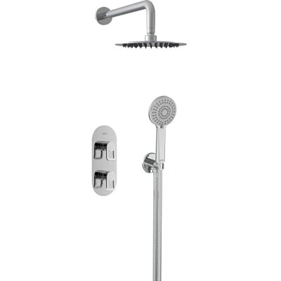Bristan Saffron, kit de ducha termostático oculto con tres salidas, tecnología Safe Touch, acabado cromado Bristan Saffron, kit de ducha termostático oculto con tres salidas, tecnología Safe Touch, acabado cromado