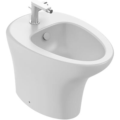 Jacob Delafon Bidé cerámico a suelo Carenado a pared Fácil limpieza y mantenimiento Incluye fijaciones ocultas a suelo Color Blanco. EBD0002-00 Jacob Delafon Bidé cerámico a suelo Carenado a pared Fácil limpieza y mantenimiento Incluye fijaciones ocultas a suelo Color Blanco. EBD0002-00