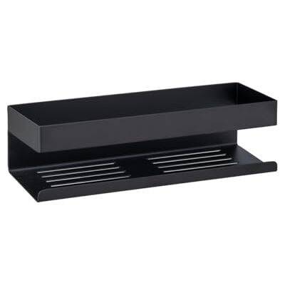 Wenko Turbo-Loc Genova Estante de Pared para baño (30 x 8 x 10,5 cm, Acero Inoxidable Lacado Mate, para Fijar sin taladrar, Sistema de Almohadilla Adhesiva, 30 x 8 x 10,5 cm), Color Negro Wenko Turbo-Loc Genova Estante de Pared para baño (30 x 8 x 10,5 cm, Acero Inoxidable Lacado Mate, para Fijar sin taladrar, Sistema de Almohadilla Adhesiva, 30 x 8 x 10,5 cm), Color Negro