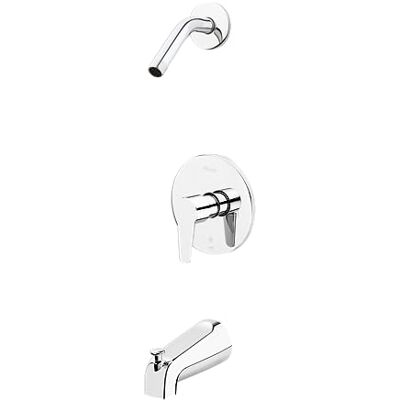 PFISTER Cromo pulido moderno 1 manija bañera y ducha, ajuste solo menos cabezal de ducha PFISTER Cromo pulido moderno 1 manija bañera y ducha, ajuste solo menos cabezal de ducha
