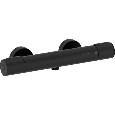 Jacob Delafon Grifo Negro termostático de ducha Monomando con limitador de caudal sensitivo Ahorro de agua Máxima seguridad Color Negro E24394-BL Jacob Delafon Grifo Negro termostático de ducha Monomando con limitador de caudal sensitivo Ahorro de agua Máxima seguridad Color Negro E24394-BL