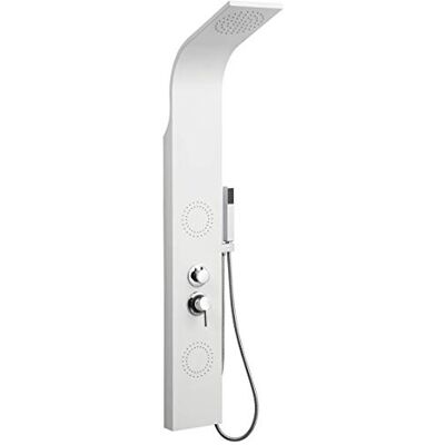 DP Griferia Columna de Ducha en Aluminio Blanco Modelo Santorini DP Griferia Columna de Ducha en Aluminio Blanco Modelo Santorini