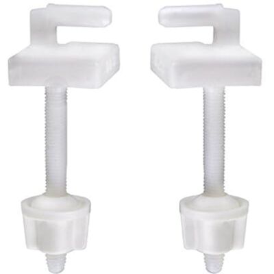CONMETAL - 2-piece Toilet Seat Hinge with Support - Transparent - Hinge CONMETAL - 2-piece Toilet Seat Hinge with Support - Transparent - Hinge