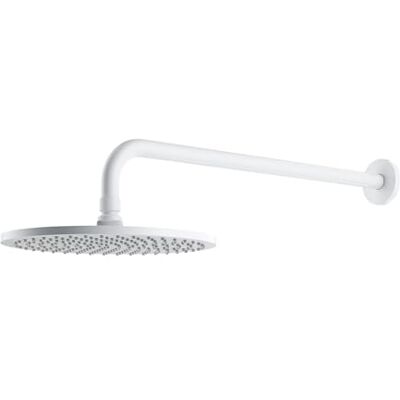 OMNIRES , Ducha de lluvia con brazo, ø25 cm Slimline, Matte white OMNIRES , Ducha de lluvia con brazo, ø25 cm Slimline, Matte white