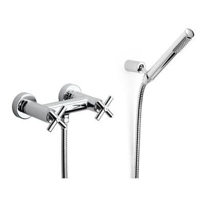 Roca Loft grifo bimando exterior ducha con ducha de mano, flexible de 1,50 m. y soporte articulado . Griferías hidrosanitarias con montura cerámica. Ref. A5A0943C00 Roca Loft grifo bimando exterior ducha con ducha de mano, flexible de 1,50 m. y soporte articulado . Griferías hidrosanitarias con montura cerámica. Ref. A5A0943C00