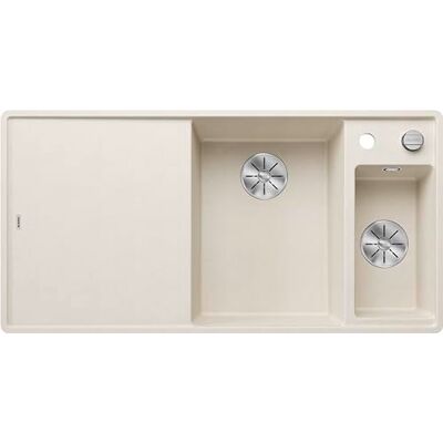 Blanco AXIA III 6 S-F, SILGRANIT Softweiß, tipo de montaje: empotrado, lavabo principal a la derecha, con tabla de cortar de cristal, armario bajo 60, lavabo grande, superficie fácil de limpiar Blanco AXIA III 6 S-F, SILGRANIT Softweiß, tipo de montaje: empotrado, lavabo principal a la derecha, con tabla de cortar de cristal, armario bajo 60, lavabo grande, superficie fácil de limpiar