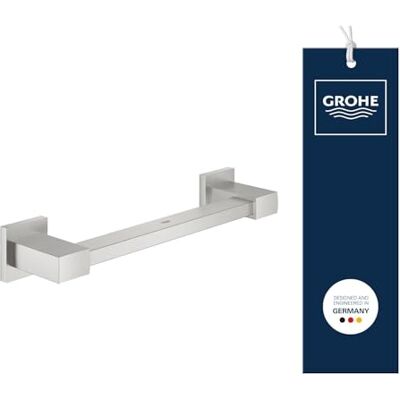 Grohe Start Cube QuickFix Barra de agarre de 30cm, seguridad en ducha y bañera, gris mate, para atornillar con QuickScrew, no pegamento, ref. Grohe Start Cube QuickFix Barra de agarre de 30cm, seguridad en ducha y bañera, gris mate, para atornillar con QuickScrew, no pegamento, ref.