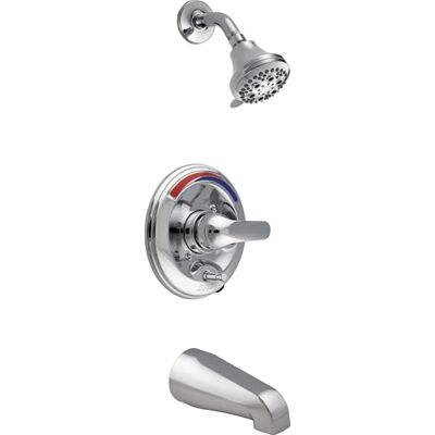 DELTA Tap Classic 13 Series tina y regadera – Desviador de botón (válvula se vende por separado), cromado DELTA Tap Classic 13 Series tina y regadera – Desviador de botón (válvula se vende por separado), cromado